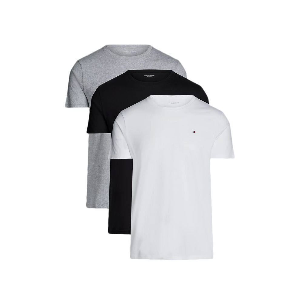 PACK 3 T-SHIRTS TOMMY HILFIGER  GRIS NOIR BLANC