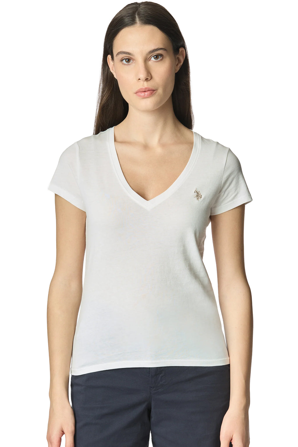 T-SHIRT US POLO FEMME BELL BEIGE