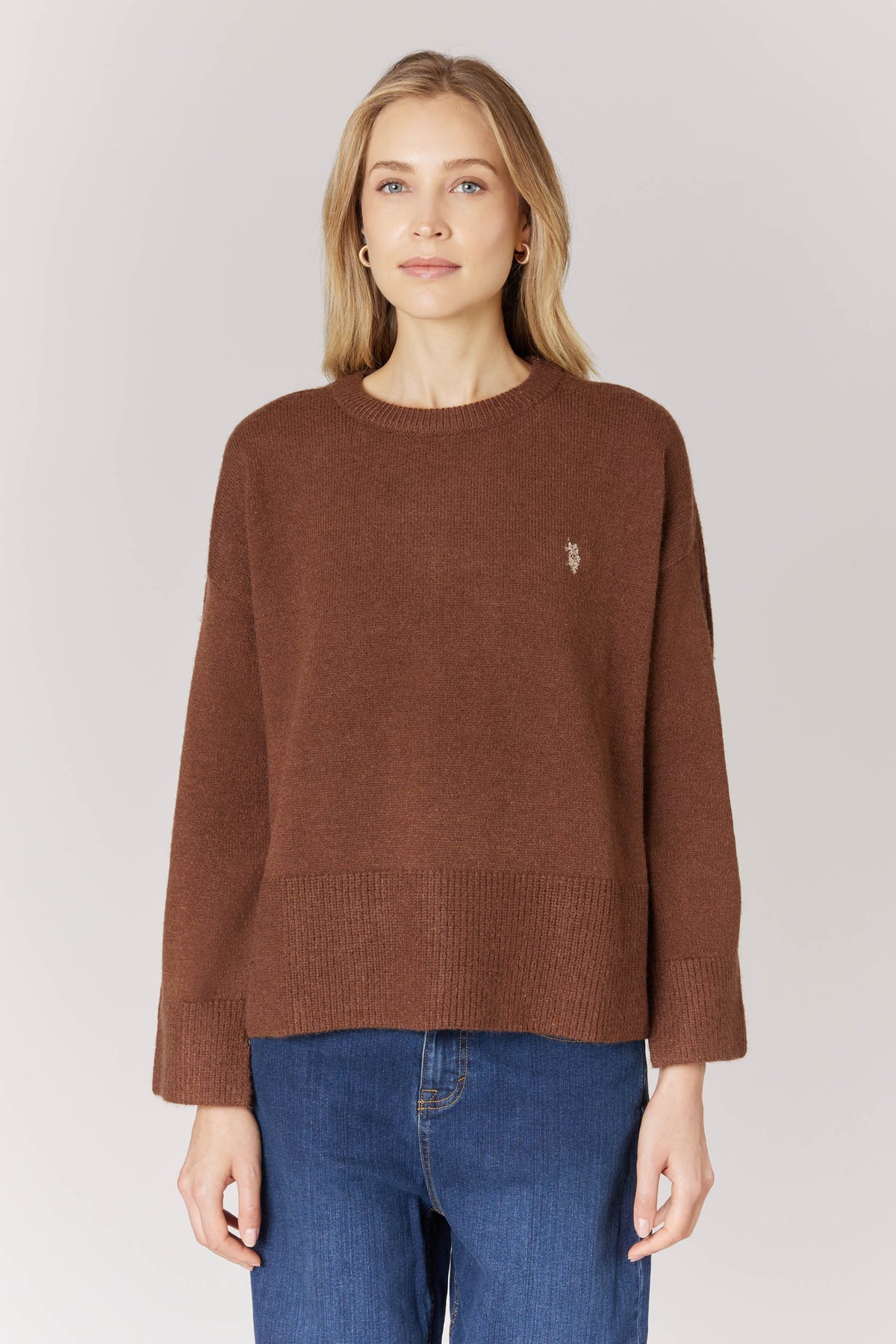 Pull femme col rond Us Polo