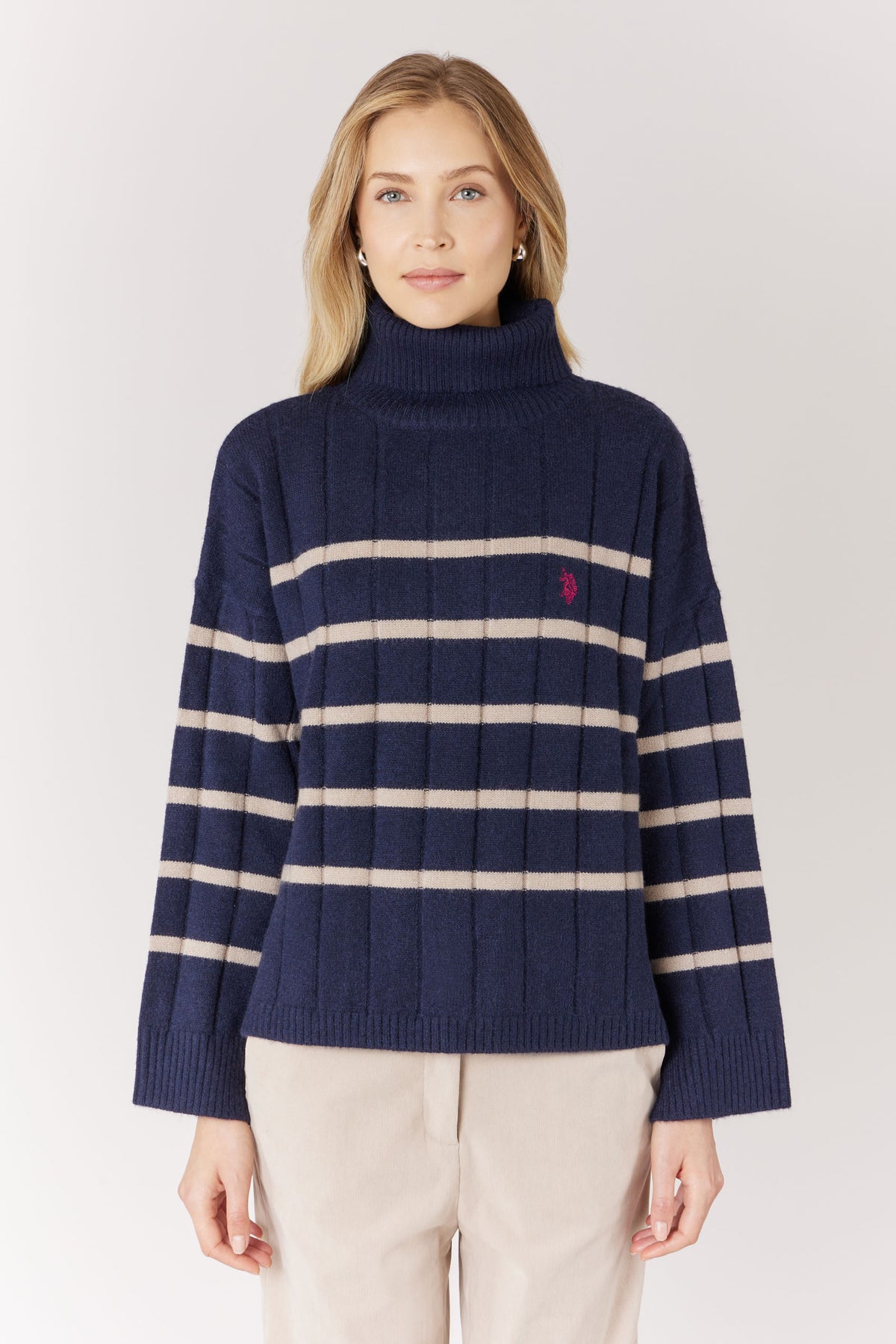 PULL COL ROULE US POLO