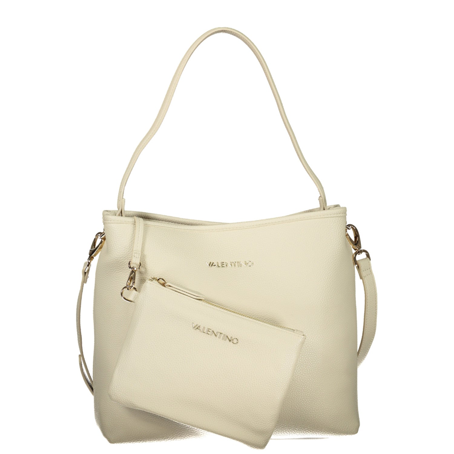 VALENTINO BRIXTON ECRU HANDBAG WITH POUCH