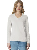 WOMEN'S LONG SLEEVE T-SHIRT US POLO BABS WHITE