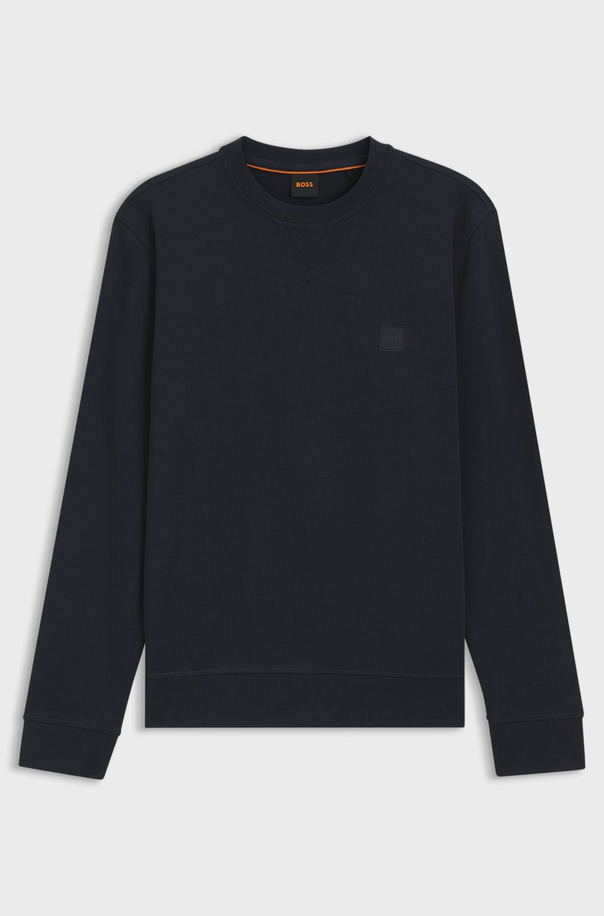 SWEAT HUGO BOSS COL ROND NAVY WESTART PATCH
