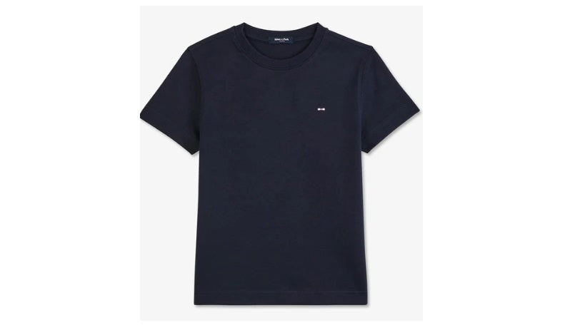 EDEN PARK SS T-SHIRT WITH KNOTTED BACK NAVY
