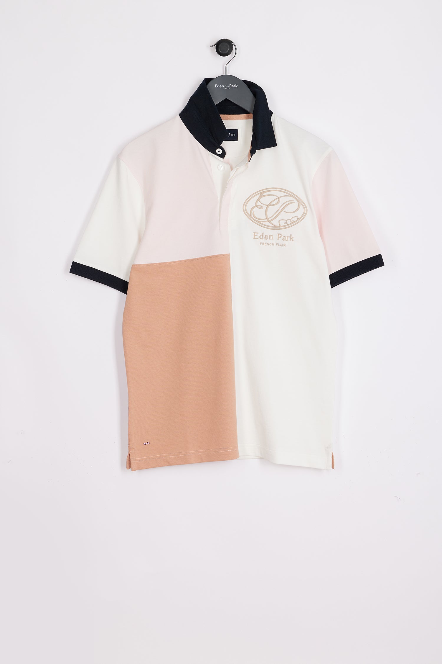 POLO EDEN PARK SHORT SLEEVE T-SHIRT R COLOSSE CREAM AND PINK