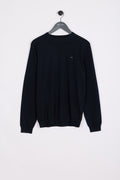 EDEN PARK R FRESCO ROUND NECK SWEATER NAVY