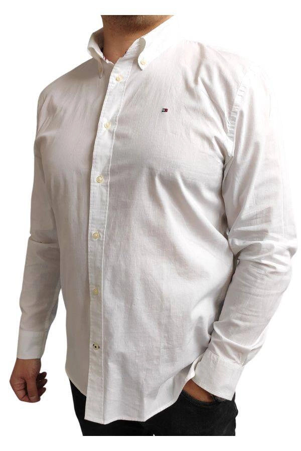 CHEMISE TOMMY HILFIGER FLEX POPLIN WHITE